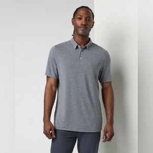 Vuori Knit Twill Polo Heather Grey Size Small